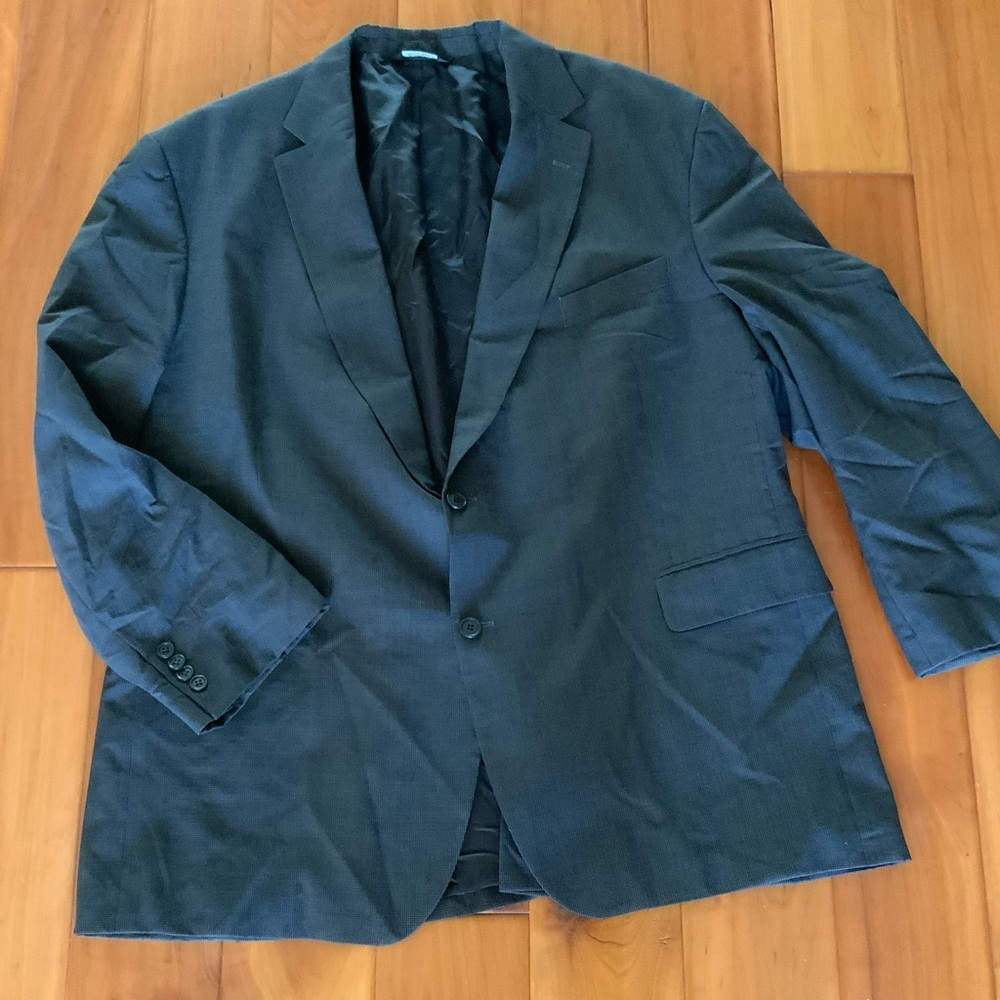 JoS A BANK Black wool sport suit jacket size 50R